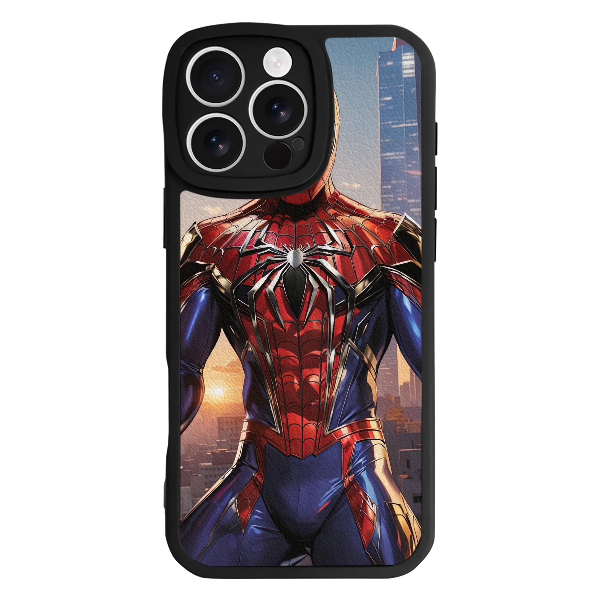 Spider Man スパイダーマン 【iPhone 16シリーズ対応】シリコンスマホケース（レザー調） 材質：シリコン